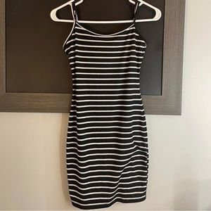 amazon black and white striped dress